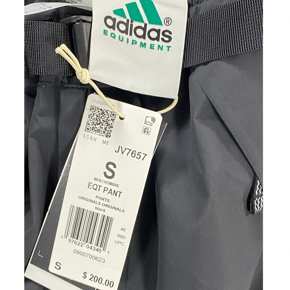 Adidas Equipment EQT Pants Mens S Black Gray Reflective JV7657 NWT Techwear